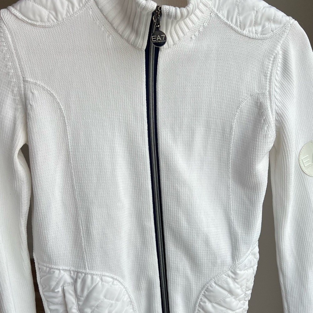 Emporio Armani White Knit Sweater